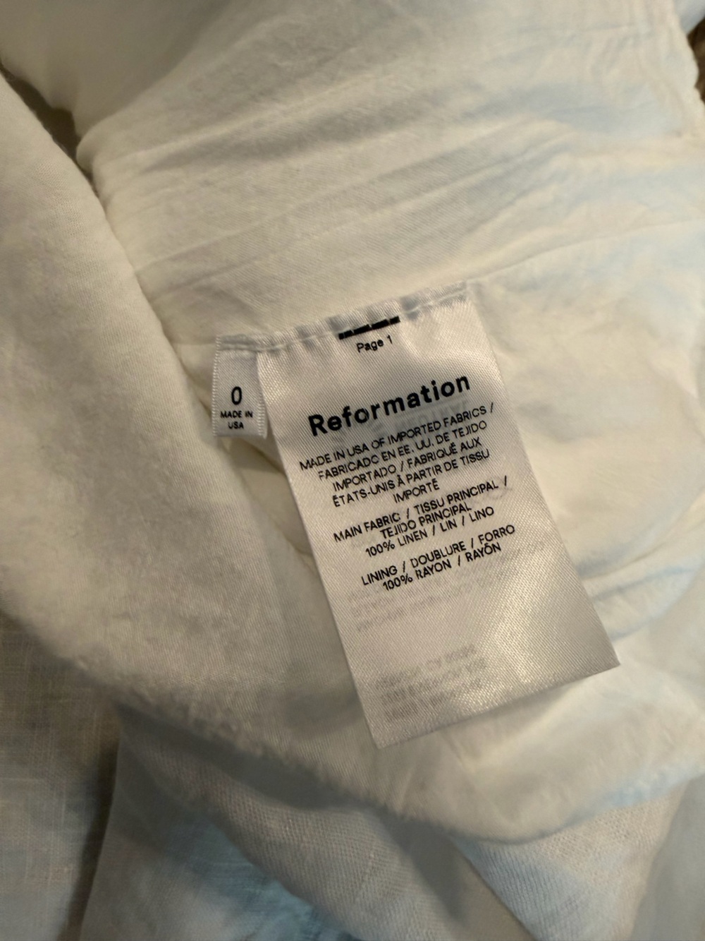 Reformation Yucca Linen Midi Skirt in White Size 0 see description - Picture 6 of 8